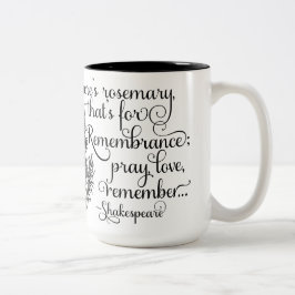 Café Em Dois Tons Caneca de Shakespeare, Rosemary para a
