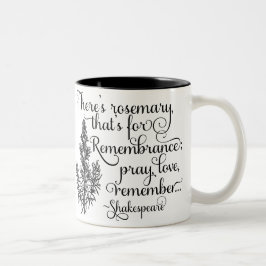 Café Em Dois Tons Caneca de Shakespeare, Rosemary para a