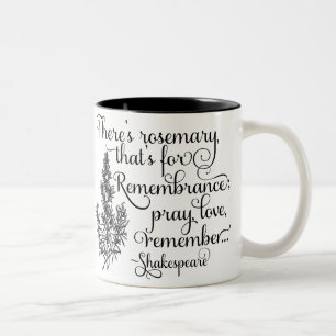 Café Em Dois Tons Caneca de Shakespeare, Rosemary para a