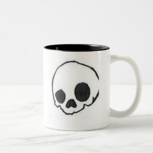 Café Em Dois Tons Caneca de Skully