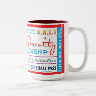 Café Em Dois Tons caneca de slogans de recuperação de 12 passos 25z-