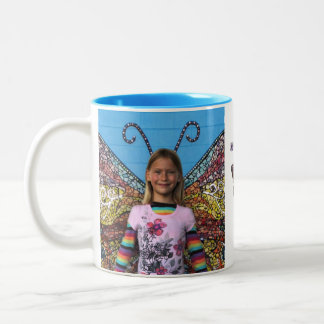 Café Em Dois Tons Caneca de solo da borboleta de Dylan