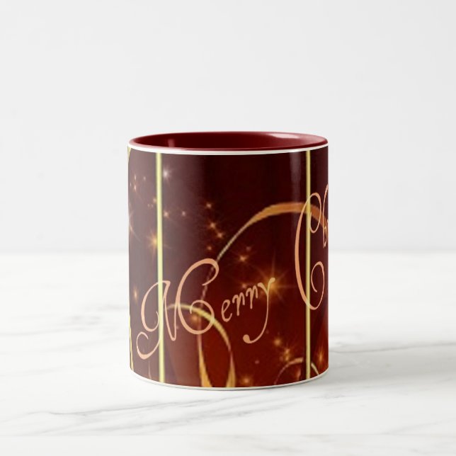 Café Em Dois Tons Caneca de Starburst dos redemoinhos do ouro do (Centro)