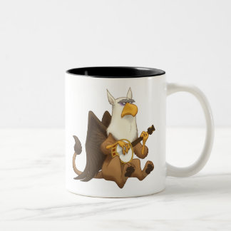 Café Em Dois Tons Caneca de Strummin Gryphon do banjo