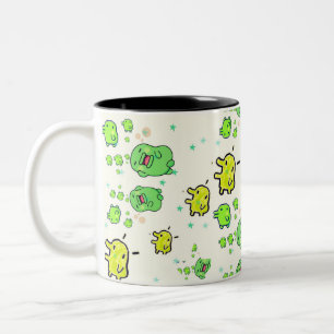 Café Em Dois Tons Caneca de Tamagotchi