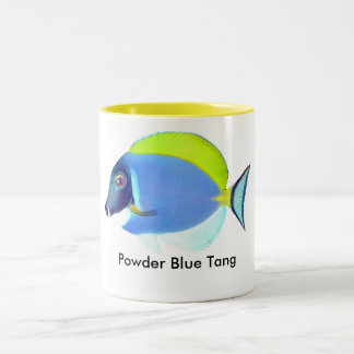 Café Em Dois Tons Caneca de Tang do azul de pó