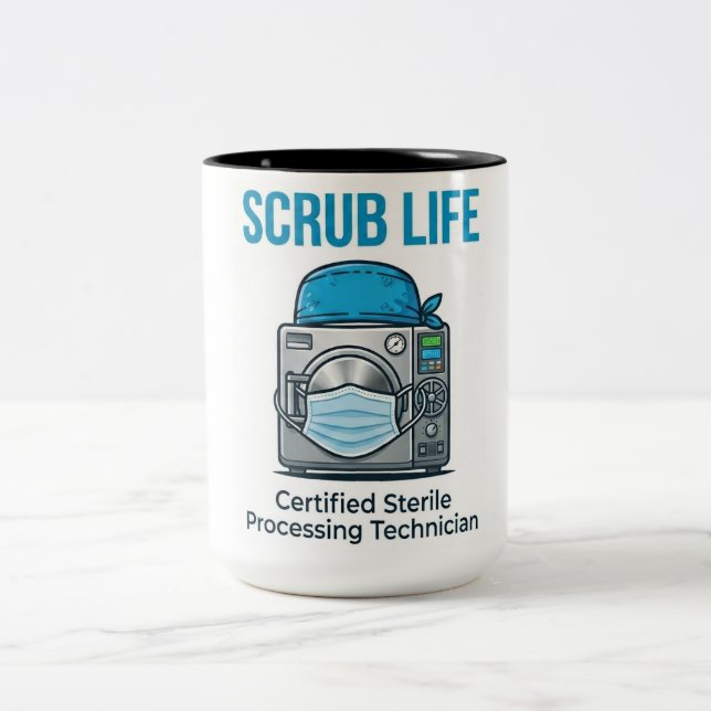 Café Em Dois Tons Caneca de Técnico de Processamento Estéril Scrub L (Centro)