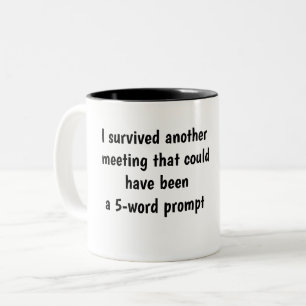 Café Em Dois Tons Caneca de Tecnologia de IA Engraçada - Sobrevivi a