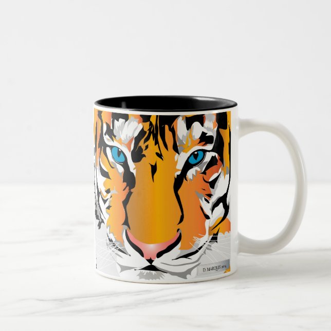 CAFÉ EM DOIS TONS CANECA DE TIGER-ORANGE (Direita)