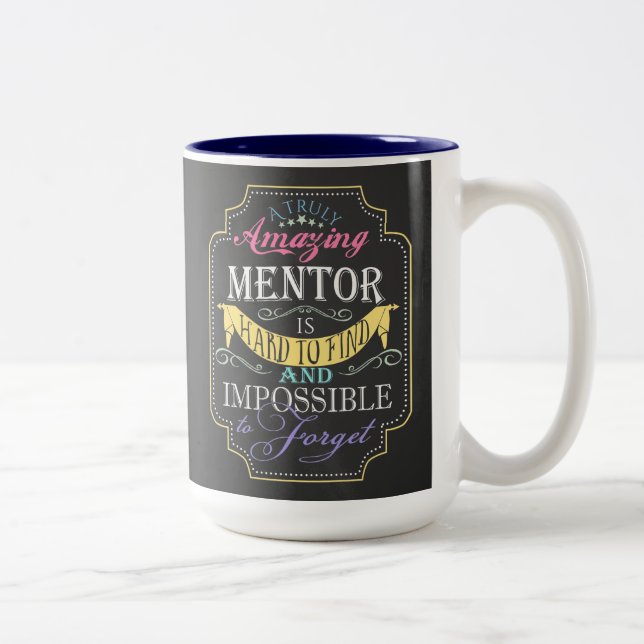 Café Em Dois Tons Caneca de Tipografia Personalizada com Citação de  (Direita)