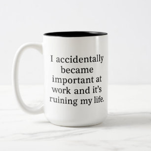Café Em Dois Tons Caneca de Trabalho Engraçada e Sarcástica: Eu Acid