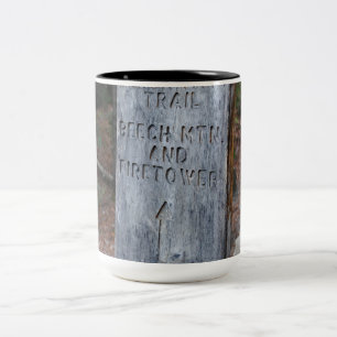Café Em Dois Tons Caneca de Trailhead da montanha da faia - 1