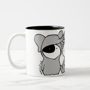 Café Em Dois Tons Caneca de três "elefantes"
