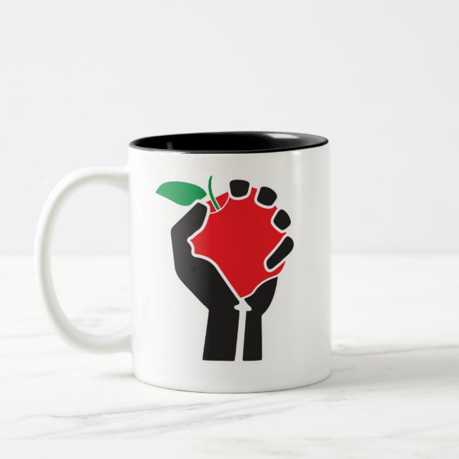 Café Em Dois Tons Caneca de UniTee do professor (com texto) (Esquerda)