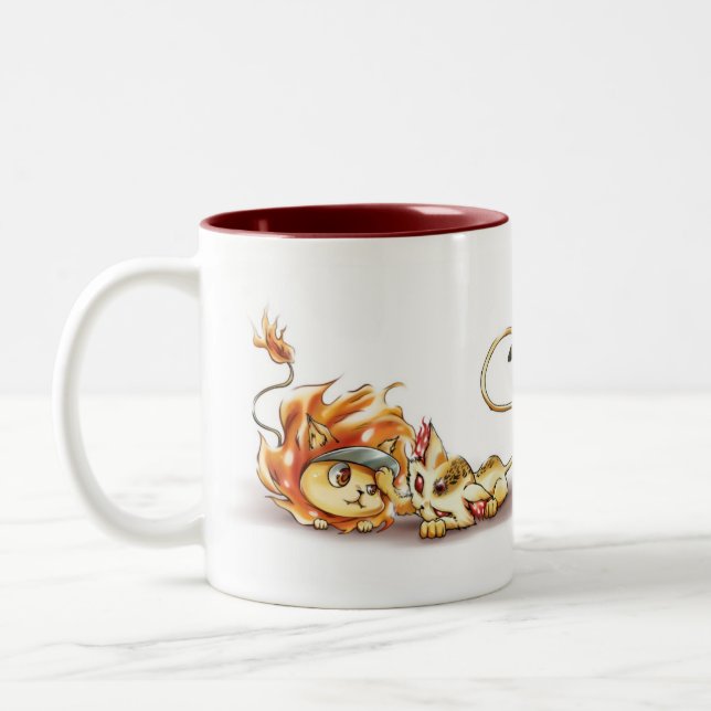 Café Em Dois Tons Caneca de Uri e de Natsu (Esquerda)