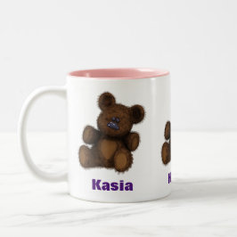 Café Em Dois Tons Caneca de ursinho personalizada - kubek