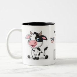 Café Em Dois Tons Caneca de vaca personalizada