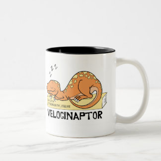 Café Em Dois Tons Caneca de Velocinaptor