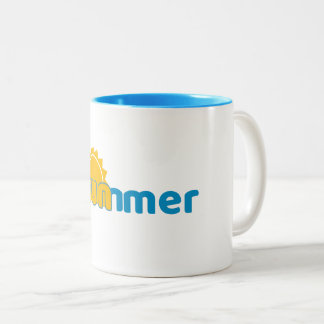 Café Em Dois Tons Caneca de Verão Fofa e Divertida - Presente Perfei