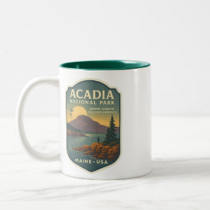 Café Em Dois Tons Caneca de viagem do Parque Nacional Acadia