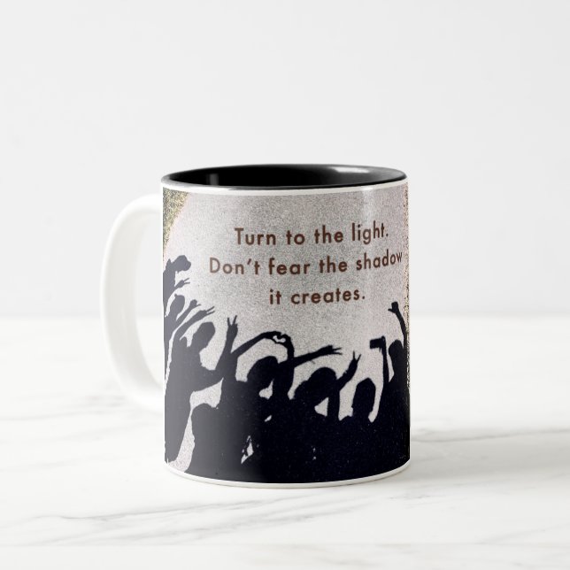 Café Em Dois Tons Caneca de Xadrez Colecionável (Frente Esquerda)