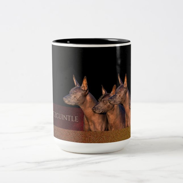 Café Em Dois Tons Caneca de Xoloitzcuintle (Centro)