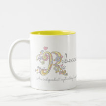 Caneca decorativa do nome e do significado de