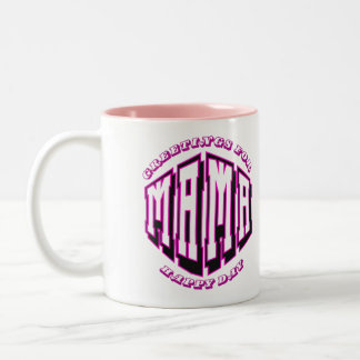 Café Em Dois Tons caneca dia de as mães feliz