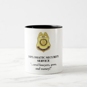 Café Em Dois Tons Caneca diplomática do serviço de segurança - en