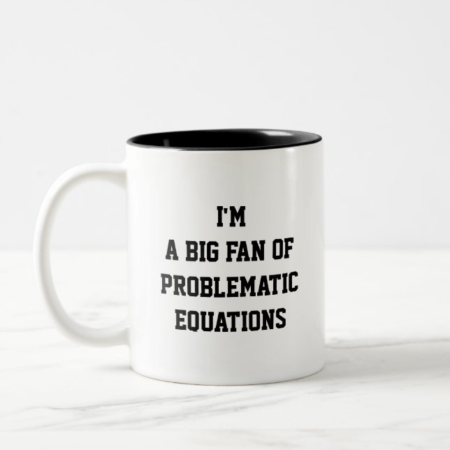 Café Em Dois Tons Caneca Divertida de Matemática – Sou um Grande Fã  (Esquerda)