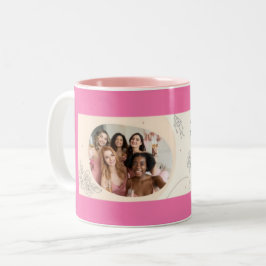 Café Em Dois Tons Caneca divertida desenhada à mão para festa de des