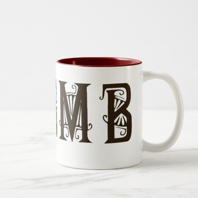 Café Em Dois Tons Caneca do acrônimo de ENSMB (Direita)