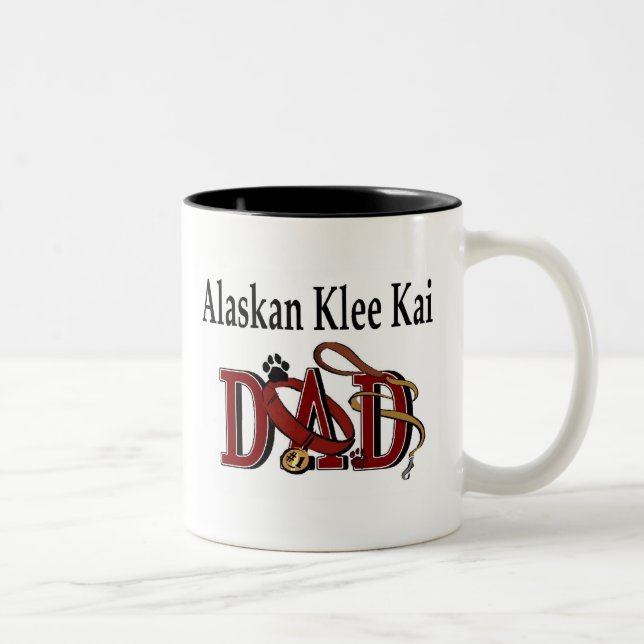 Café Em Dois Tons Caneca do Alasca do pai de Klee Kai (Direita)