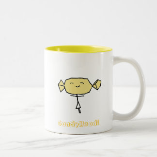 Café Em Dois Tons Caneca do amarelo da felicidade de CandyHead