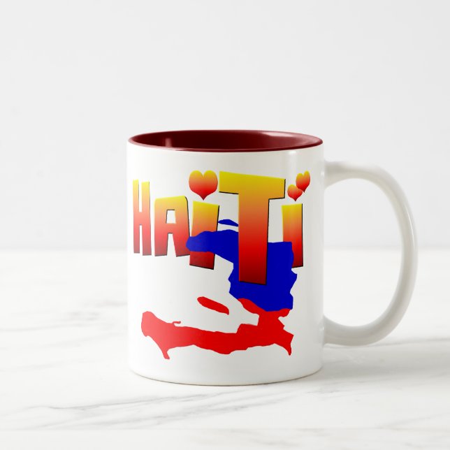 Café Em Dois Tons Caneca do AMOR de HAITI (Direita)