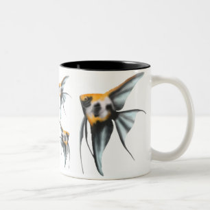 Café Em Dois Tons Caneca do Angelfish de Koi