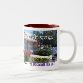 Café Em Dois Tons Caneca do aniversário da pensão de Usonian