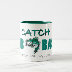 Café Em Dois Tons Caneca do BAIXO do DUB do clube da pesca de UNCW