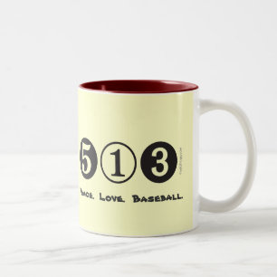 Café Em Dois Tons Caneca do basebol do amor da paz do código de ár