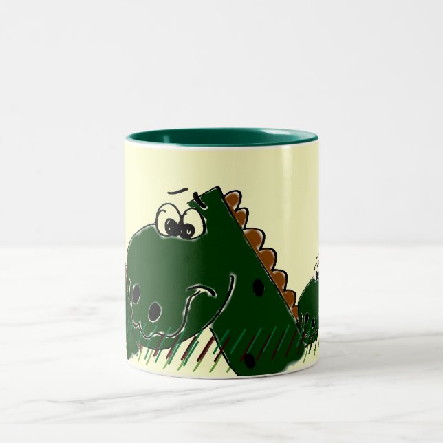Café Em Dois Tons Caneca do bebendo de Derby Dinasour (Centro)