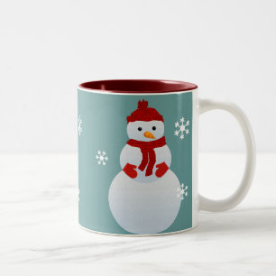 Café Em Dois Tons Caneca do boneco de neve