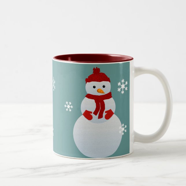 Café Em Dois Tons Caneca do boneco de neve (Direita)