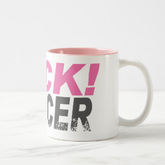 Café Em Dois Tons Caneca do cancer de F*uck