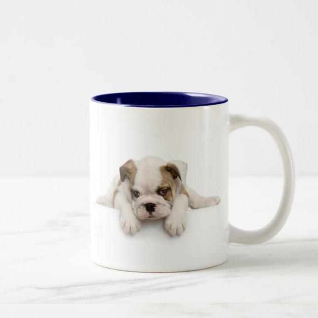 Café Em Dois Tons Caneca do cão de Bull do inglês (Direita)