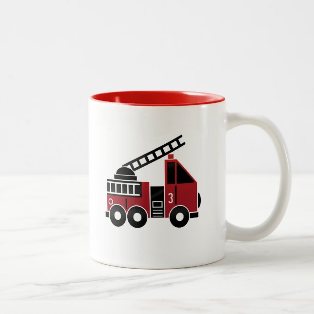 Café Em Dois Tons Caneca do carro de bombeiros (Direita)