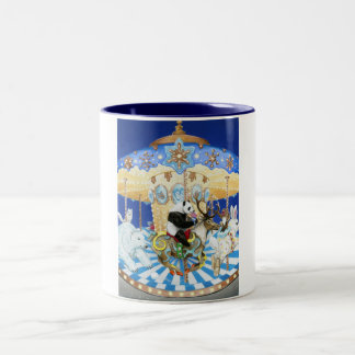 Café Em Dois Tons Caneca do carrossel de Snowland