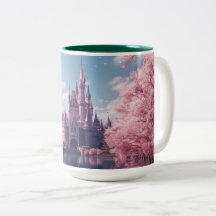 Caneca do Castelo de Contos de Fadas com Cerejeira