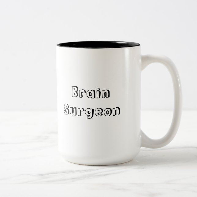 Café Em Dois Tons Caneca do cirurgião de cérebro (Direita)