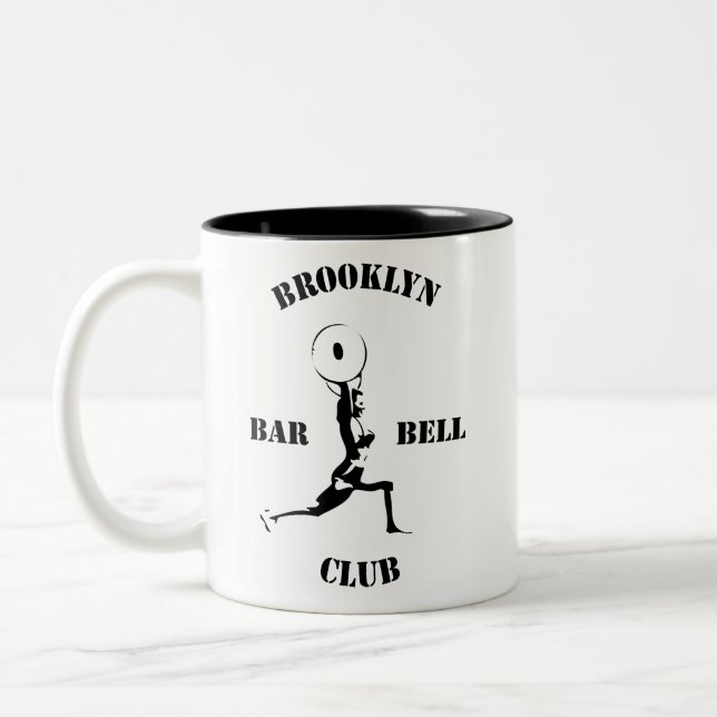Café Em Dois Tons Caneca do clube do Barbell de Brooklyn (Esquerda)