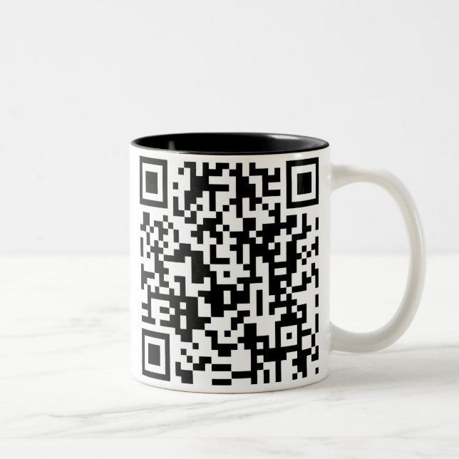 Café Em Dois Tons Caneca do código de QR (Direita)